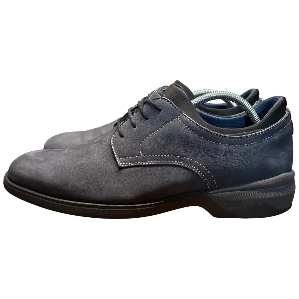 JOHNSTON & MURPHY XC4 Elkins Plain Toe Men's 10M Dual Width Navy Suede Shoes - Picture 1 of 13